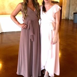 Joanna August bridesmaid dress - taupe/tan